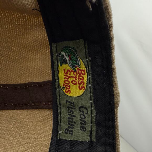 Bass Pro Shops Adjustable Hat Cap Khaki Green Fishing Outdoors - Picture 6 of 6